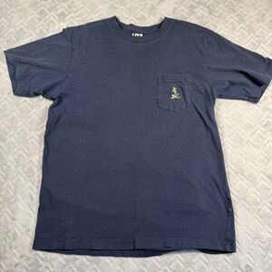 Disney Men's Navy Short Sleeve Pocket Tee with Embroidered Donald Duck